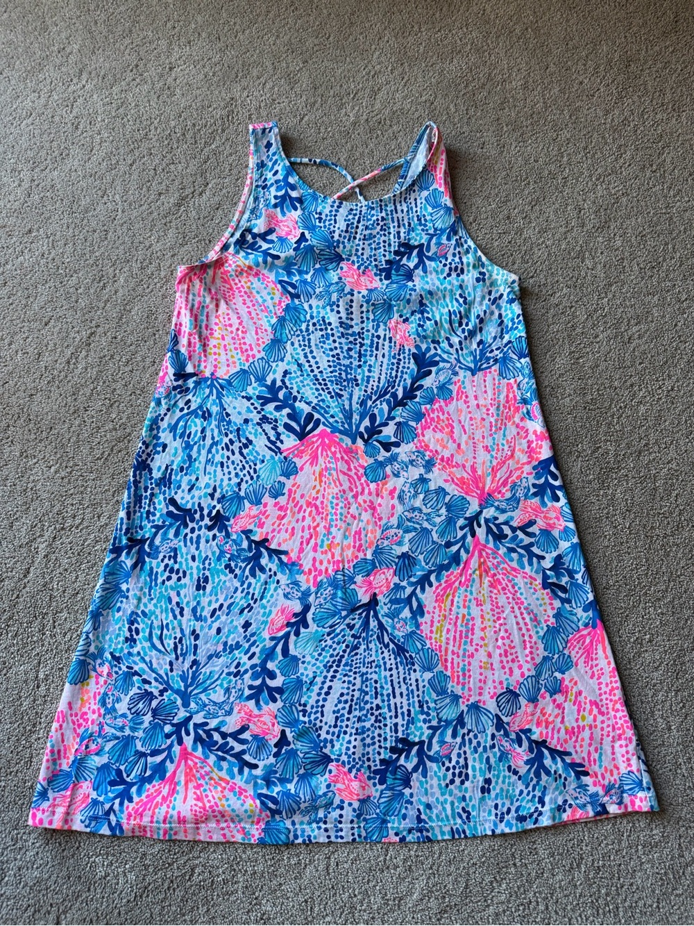 Lily Pulitzer Blue & Pink Floral Sundress small - Picture 2 of 8